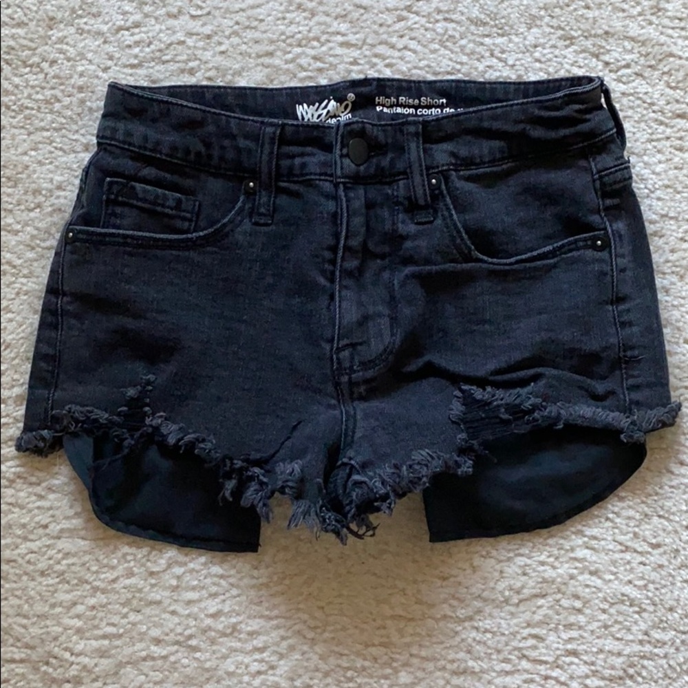 high rise cut-off shorts